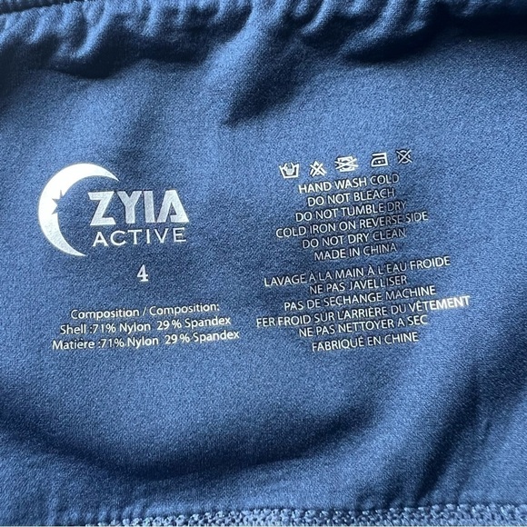 Zyia Active Women’s Navy Blue Primo Mesh 7/8 Length Leggings, Size 4 - Picture 6 of 9